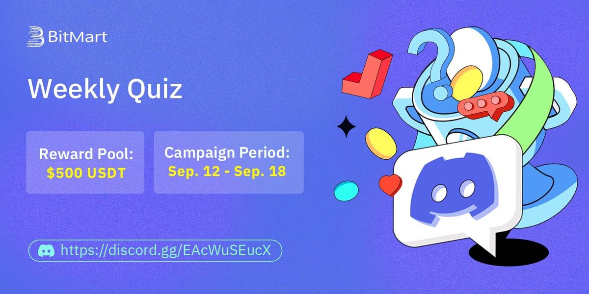 BitMartExchange's tweet photo. Score full marks for this quiz about #ETHMerge and #BitMart, and stand a chance to share a $500 in USDT reward pool 💯 

1️⃣Sign up at https://t.co/e1Z81sLY1Y
2️⃣Join Discord: https://t.co/JSYhE2AyYH
3️⃣Take our quiz: https://t.co/5Bn5qK6K0Y

#crypto $ETH #Ethereum #TheMerge https://t.co/hsqXjppL9l