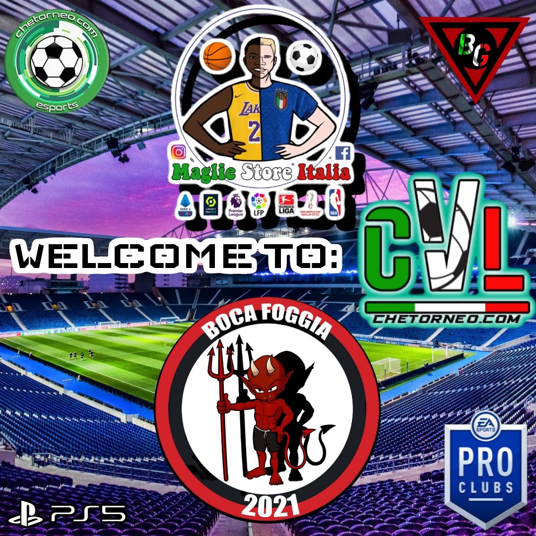 CheTorneo Virtual League #ProClub #NoProfit (@cvl_italy) on Twitter photo ๐ฎ12ยฐ Team ufficialmente iscritto a <a href="/CVL_ITALY/">CheTorneo Virtual League #ProClub #NoProfit</a>
๐๏ธWelcome To @BOCAFOGGIA1
๐ฎ๐นSerie รlite PS5 Stagione 22/2023
<a href="/MaglieStore/">Maglie Store Italia</a>
<a href="/BocaGamingASD/">ASD_BOCA_GAMING</a>
<a href="/chetorneo/">Chetorneo eSports</a>
<a href="/vGamesRT/">vGamesRT ๐</a>
<a href="/S6_trialhouse/">S6 Trialhouse | #proclubs</a>
<a href="/Freeagent_PS/">Pro Clubs Free Agency</a>
@Kickoff_proclub
<a href="/BocaRetwitt/">BocaRT</a>
@rtProClubPS5 ๐ฎ12ยฐ Team ufficialmente iscritto a <a href="/CVL_ITALY/">CheTorneo Virtual League #ProClub #NoProfit</a>
๐๏ธWelcome To @BOCAFOGGIA1
๐ฎ๐นSerie รlite PS5 Stagione 22/2023
<a href="/MaglieStore/">Maglie Store Italia</a>
<a href="/BocaGamingASD/">ASD_BOCA_GAMING</a>
<a href="/chetorneo/">Chetorneo eSports</a>
<a href="/vGamesRT/">vGamesRT ๐</a>
<a href="/S6_trialhouse/">S6 Trialhouse | #proclubs</a>
<a href="/Freeagent_PS/">Pro Clubs Free Agency</a>
@Kickoff_proclub
<a href="/BocaRetwitt/">BocaRT</a>
@rtProClubPS5