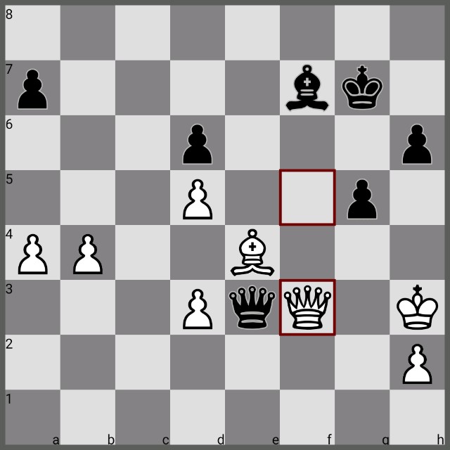 Rare motiff.

Black to play and win - from Larsen-Spassky'1981