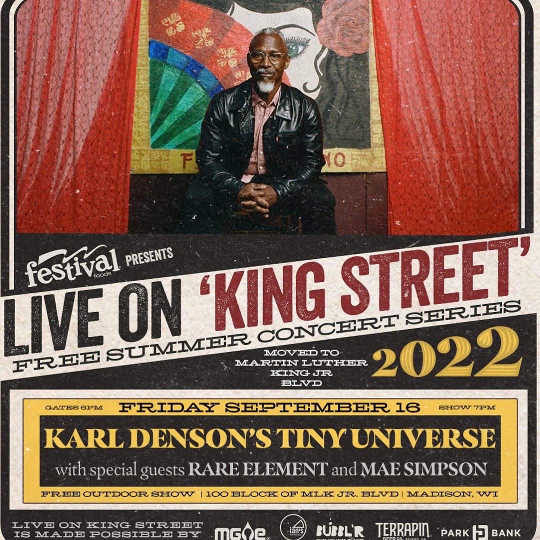 MaeSimpsonmusic's tweet image. Big weekend! 

9/16 @MajesticMadison  for live on king street 

9/17 @DrekkerBrewing  #loks #rubblebucket #karldenson