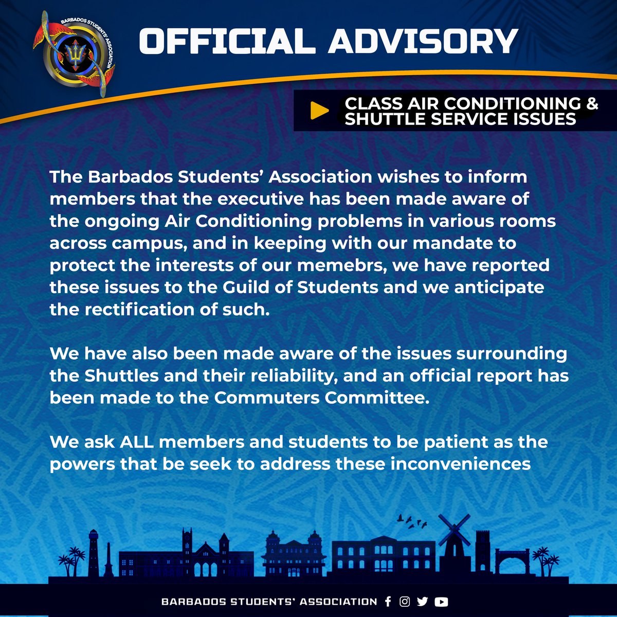 🔔‼️OFFICIAL ADVISORY‼️🔔