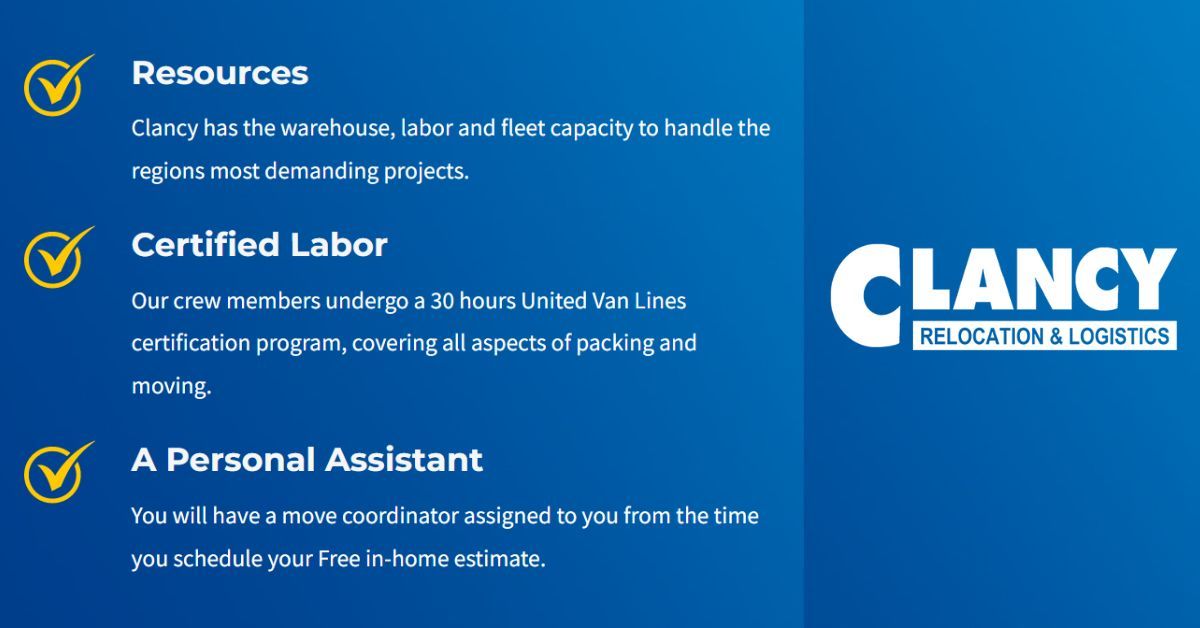 clancymoving's tweet photo. Resources, certified labor, and personal assistance! This and so much more puts Clancy ahead of the rest. 

Give us a call today to discuss your next move.

📱:845-209-1560 https://t.co/xdwCz76F3n