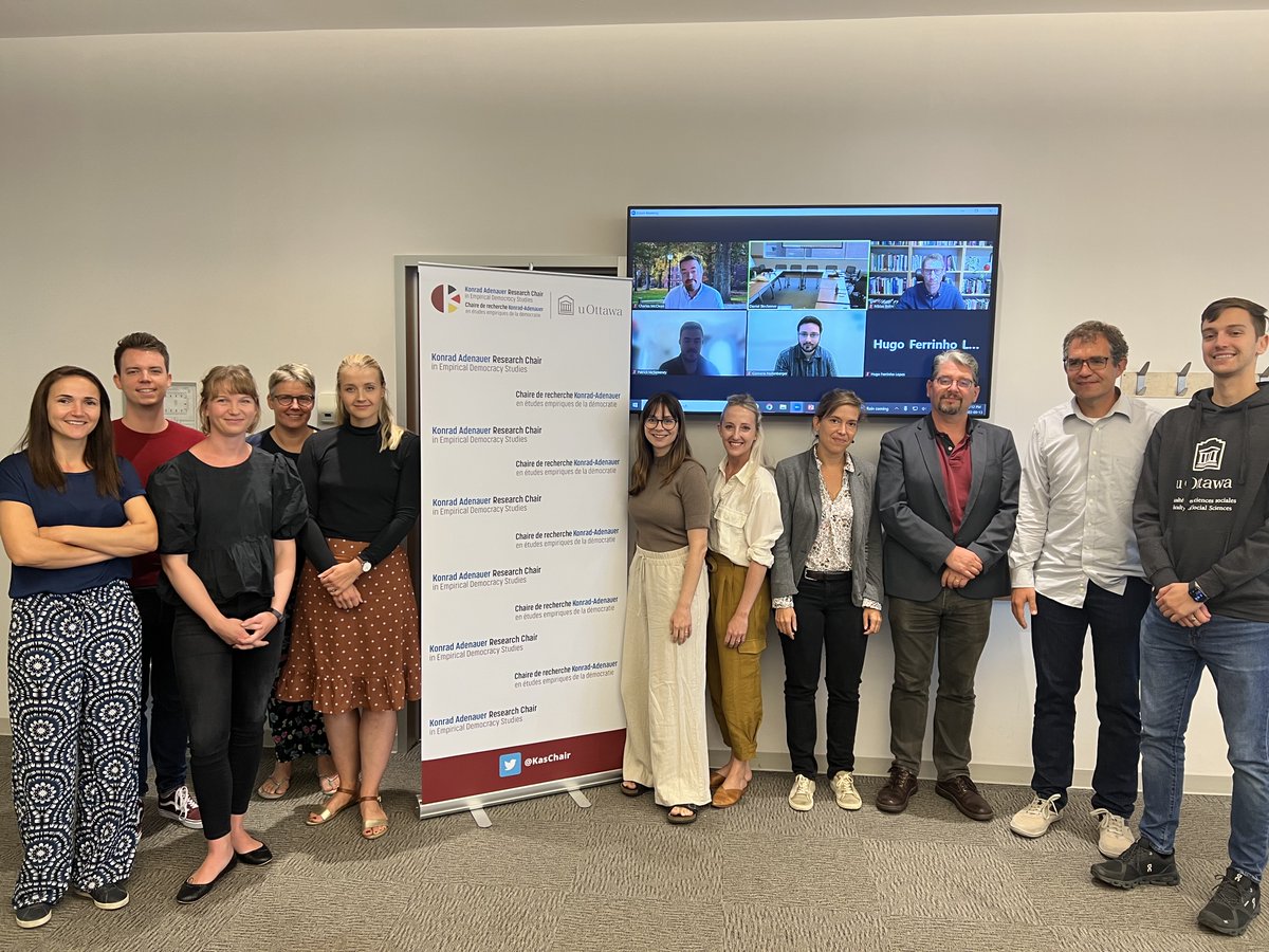 KasChair's tweet photo. ICYMI: Prof Daniel Stockemer (@UOttawaPoliSci) hosted the "Youth Without Representation Workshop" in person @uOttawaFSS and online! Thank you to all those who took part as well as our partners @KAS_Canada and the Youth Political Representation Research Network. https://t.co/NskGCNeBVe