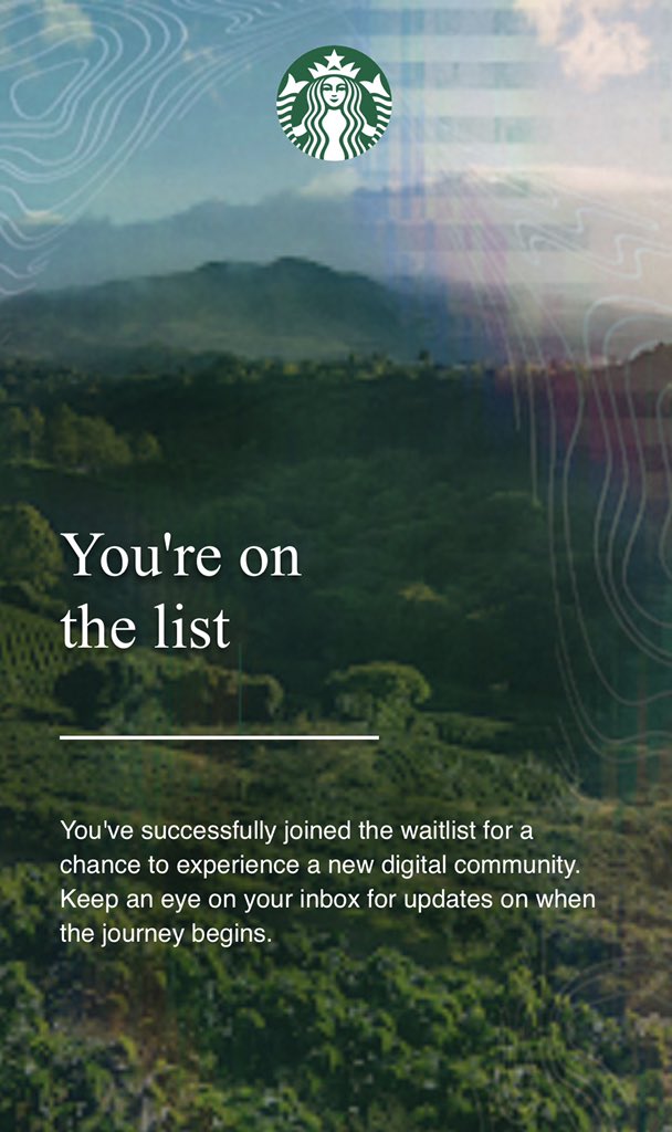 Let’s see what this experience brings…<a href="/Starbucks/">Starbucks</a> #web3