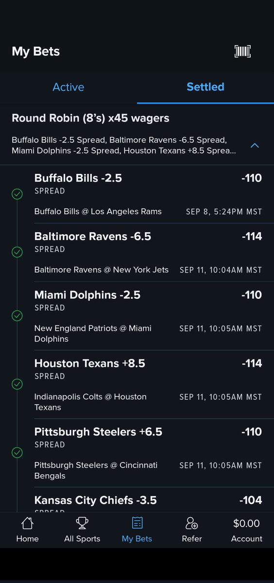 SportsSwami's tweet photo. Pretty successful #NFLWEEK1. Three 9/10 #RoundRobins came in with a 12/12 #Parlay cashed out early after 10 games.
Be sure to FOLLOW for Week 2 gems coming later this week
#NFLKickoff2022 #NFLWEEK2 #gamblingtwitter #sports #bettingtwitter #bettingtips #sportsbets https://t.co/dyyUCVC2Cr