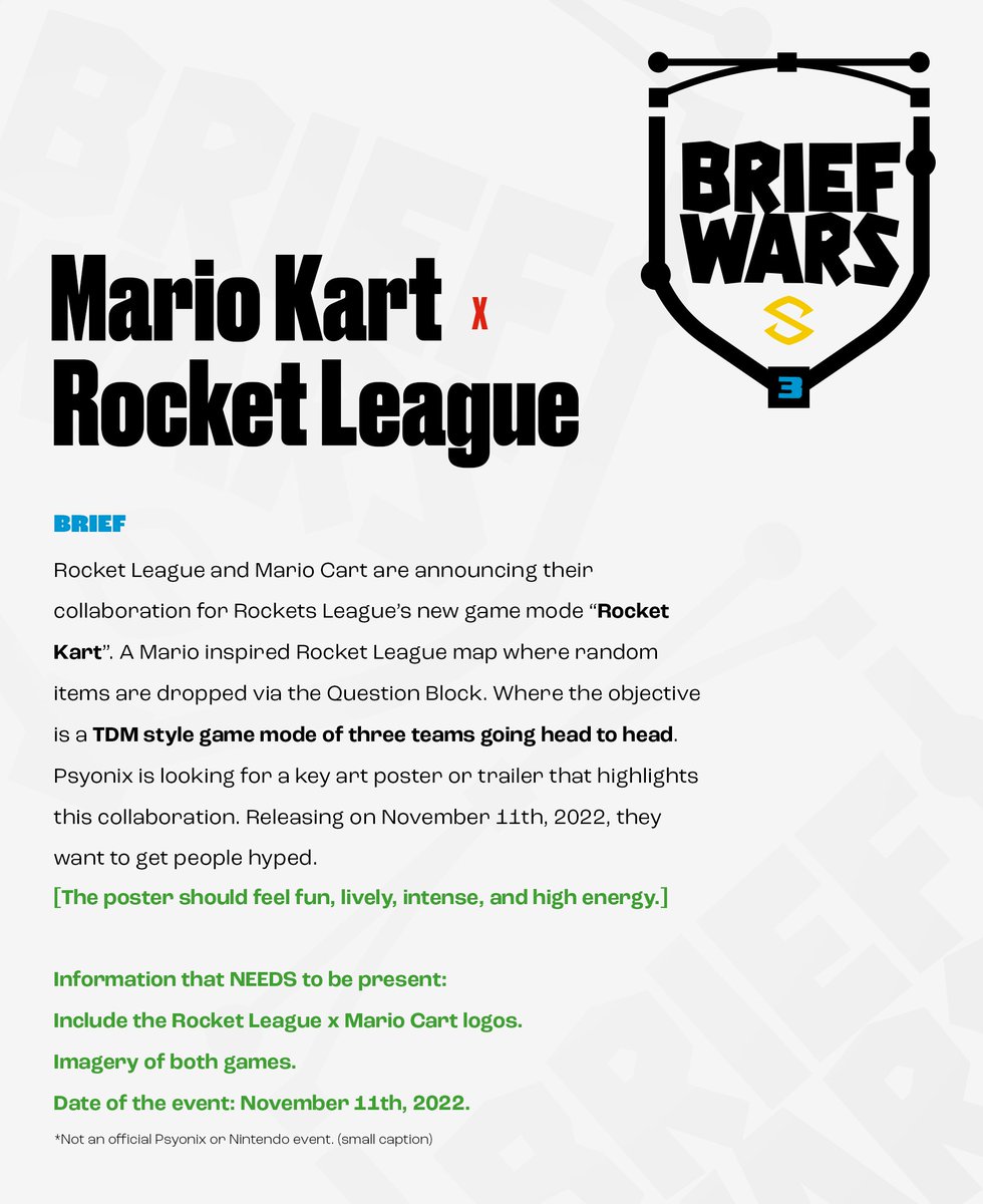SesoHQ's tweet photo. Brief Wars, #3

A graphic design content series open to everyone! Where each brief is an open invitation to design against &amp; show your creativity!

Later to be judged and critiqued.

Deadline: 9/25
&amp; Don't forget to tweet out your design using #BriefWars https://t.co/ncB6xpR6iJ