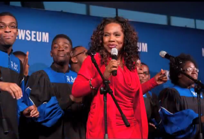 FCAA's tweet photo. Besides #HIVinformed funding, FCAA can talk at length about #TV & the wonder that is #AbbottElementary. Here's a throwback pic of the divine #emmywinner @thesherylralph w/ the Howard University Gospel Choir frm our funder reception w/ @LeviStraussFdn at the 2012 Intl AIDS Conf. https://t.co/4ot74PbnWx