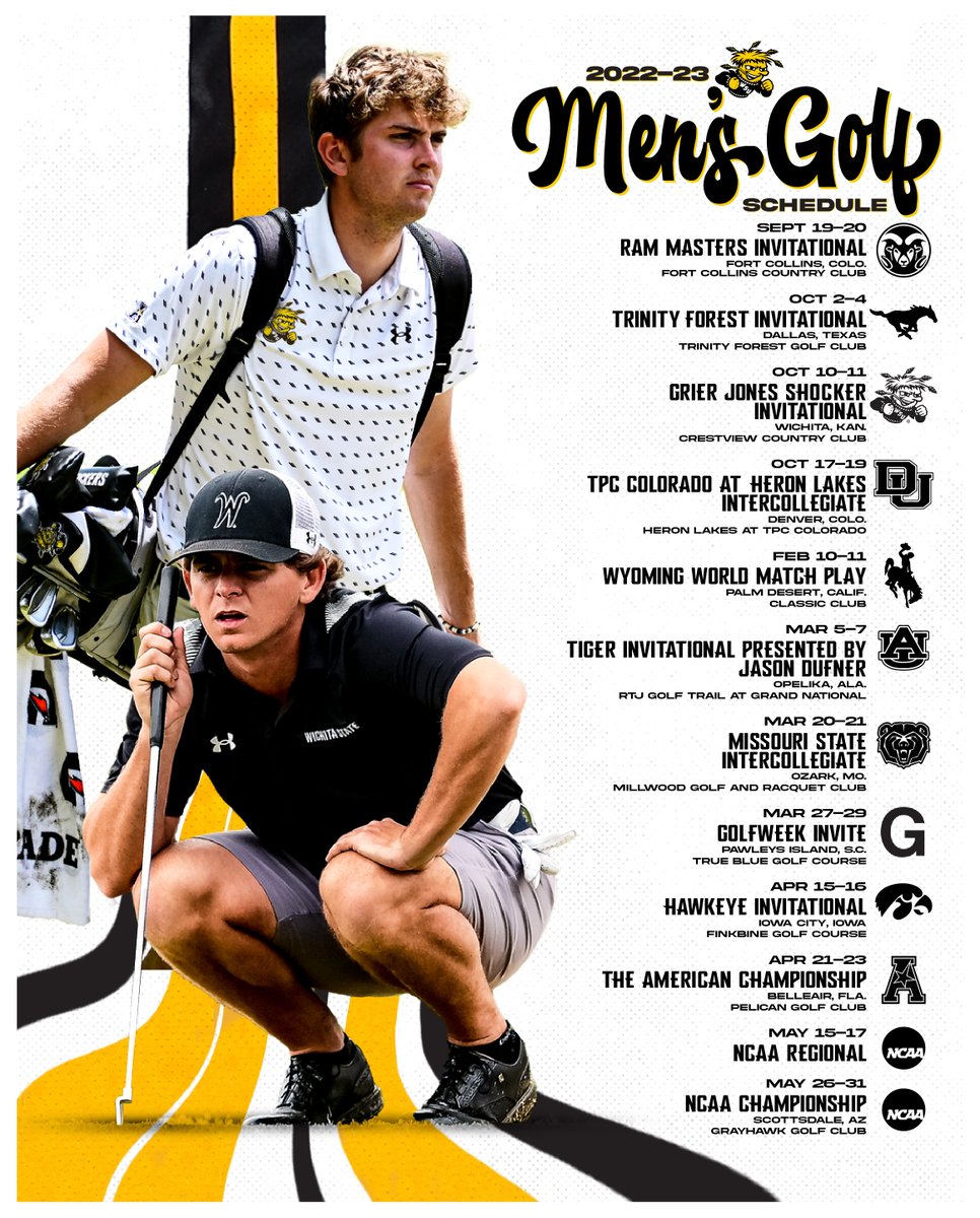 New schedule, who dis?

Thrilled to announce our 2022-23 slate, including the Grier Jones Shocker Invitational at Crestview Country Club October 10-11!

📅: bit.ly/3QHQleX