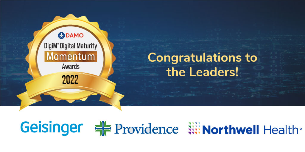 Congratulations to the leaders in the 2022 DigiMᵀᴹ Digital Maturity Momentum Awards!
@Geisinger @Providence <a href="/NorthwellHealth/">Northwell Health</a>
Download the complete report: damoconsulting.net/2022/09/09/202…
#DigiMMomentumAwards2022