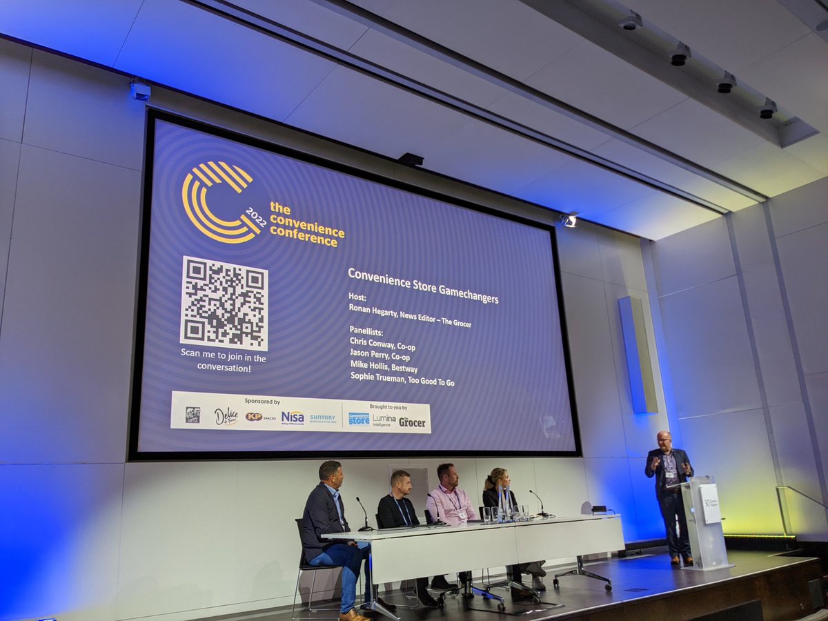 Chloe_D_C's tweet photo. Fantastic session on convenience store gamechangers at #TheConvenienceConference. Very inspiring to hear about the initiatives @TooGoodToGo_UK Bestway wholesale and @coopuk are implementing. https://t.co/Y8zcVx3EvQ