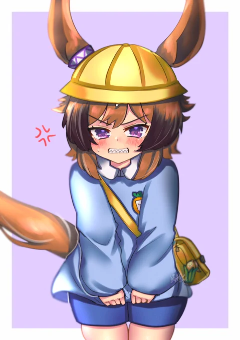 #実装するまで1日1ウインディちゃんなのだ<210日目/2022-9-14>ふーん、園児じゃん?(#ウマ娘プリティーダービー:#シンコウウインディ / 落書き)ワンドロ。「ちびっこふれあいイベントとは聞いてたけど、このカッコは聞いてないのだ」似合いすぎて草 