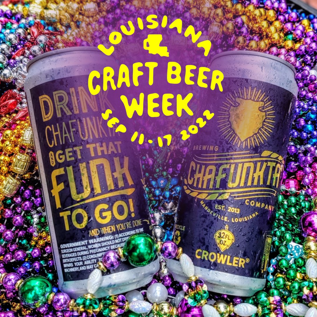 ChafunktaBrew's tweet photo. It's day 3 of ⚜𝗟𝗢𝗨𝗜𝗦𝗜𝗔𝗡𝗔 𝗖𝗥𝗔𝗙𝗧 𝗕𝗘𝗘𝗥 𝗪𝗘𝗘𝗞⚜ so don't miss out on $5 off crowlers now thru Friday (taproom only, no online orders, no rainchecks)!!🍻
#LouisianaCraftBeerWeek #LCBW #lanorthshore #drinklocal #craftbeer #localbrewery #chafunkta #chafunktatribe https://t.co/JDLOHush2F