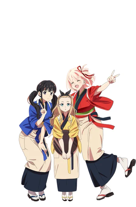 3人塗り終わった!#リコリスリコイル #リコリコ #喫茶リコリコ #模写 #色塗り 