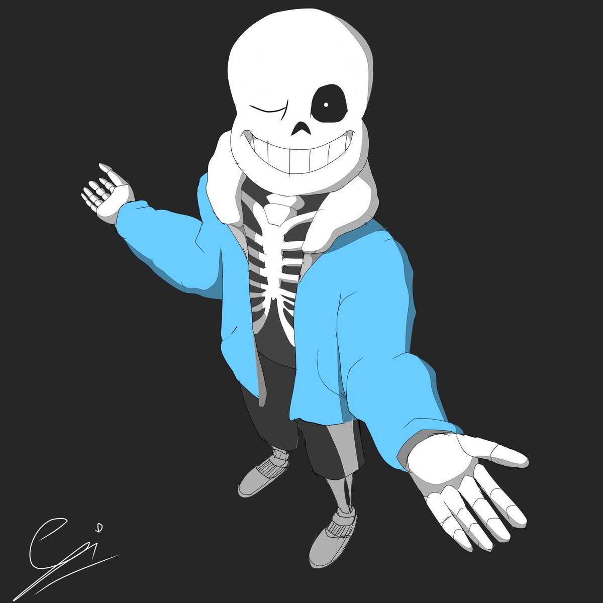 Sans.
#undertaleFanart 
#undertale