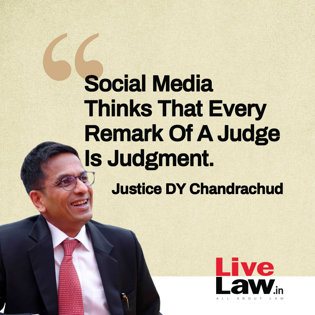 LiveLawIndia's tweet photo. On Tuesday, Supreme Court Judge, Justice D.Y. Chandrachud, clarified that the oral remarks made during the course of the hearing are merely for opening up channels for deliberation and ought not to be treated as judgments of the Court.
Read more: https://t.co/3ajYx480KX https://t.co/4WG8F2SVCs