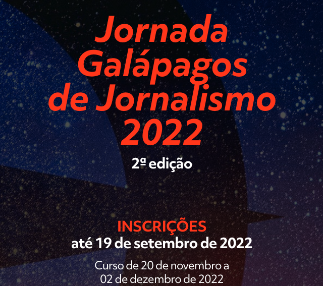 Rosental's tweet photo. A segunda edição da Jornada Galápagos de Jornalismo está com inscrições abertas até 19 de setembro. 

30 selecionados participam de uma fantástica capacitação em SP de 20 de novembro a 2 de dezembro, com tudo pago, incluindo passagem aérea e hospedagem.

https://t.co/4UywaK2j3E https://t.co/hL6vpP37iK