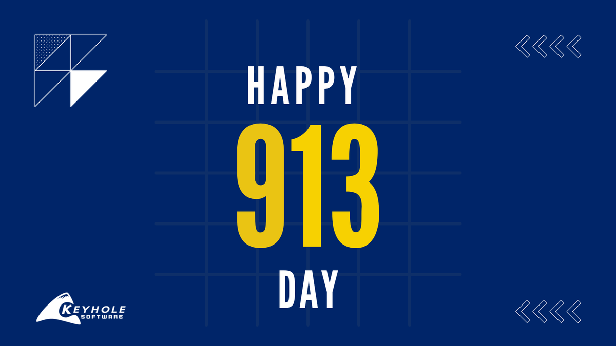 KeyholeSoftware's tweet photo. Happy #913 Day from the #KeyholeTeam! Today, we show pride for the area that covers much of eastern Kansas. Let’s celebrate all the fabulous things area code 913 has to offer! https://t.co/WIR9BhpuEa