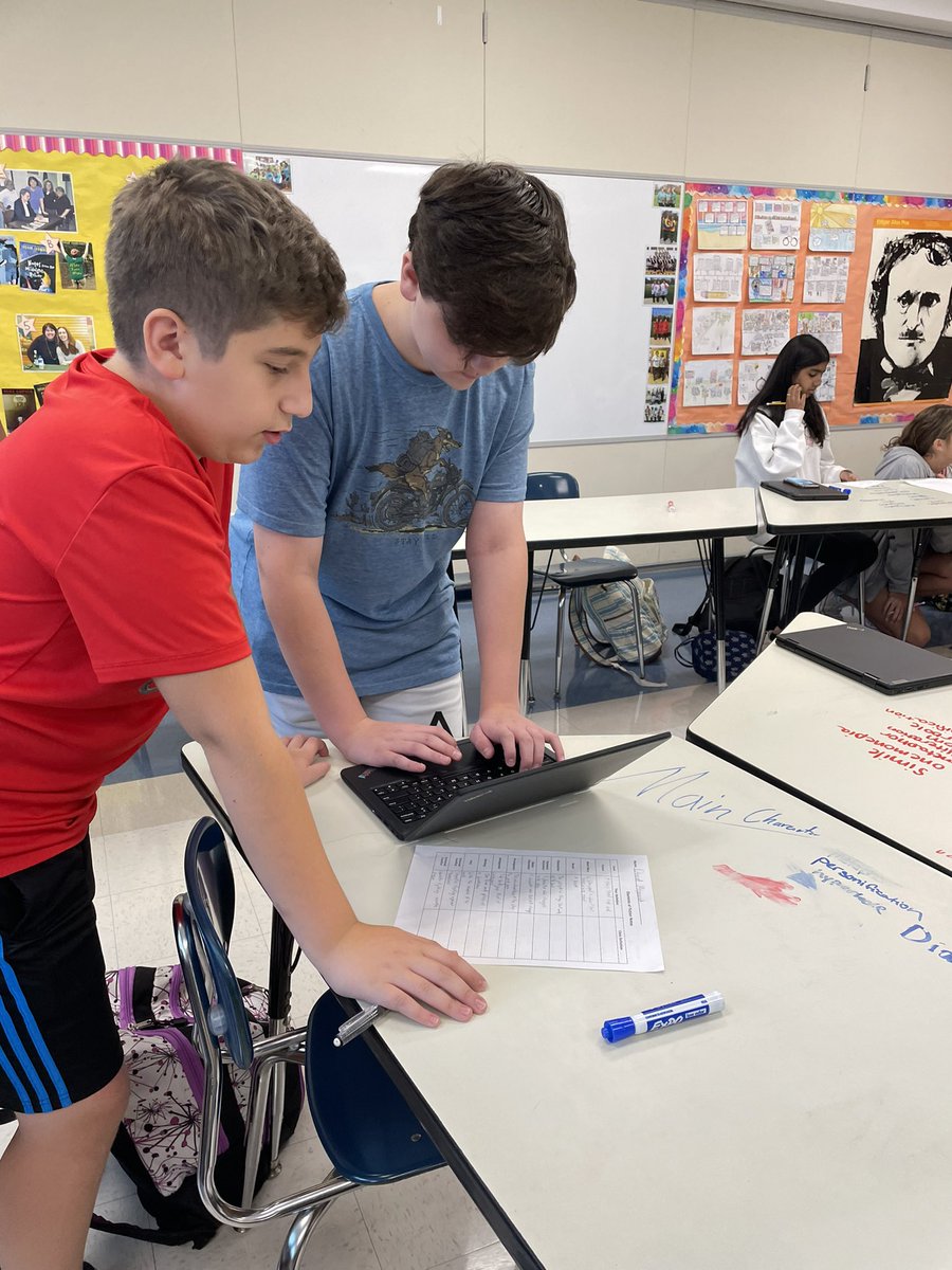 MrsNicoleLaird's tweet photo. Collaborative notetaking!
Students activated their prior knowledge (fav #HattieStrategy) independently, with a group, and then as a class. They added to and refined their notes on the #ElementsofFiction

@CBTamanendMS https://t.co/lLXTtMdDLU