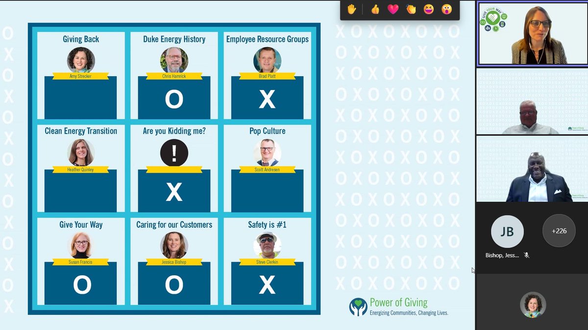 Awesome morning as a “celebrity” guest on Duke Tac Toe as leaders battled it out on the board to support #nonprofits they love. It’s all part of the Power of Giving campaign happening now for @DukeEnergy employees. #WeAreDE