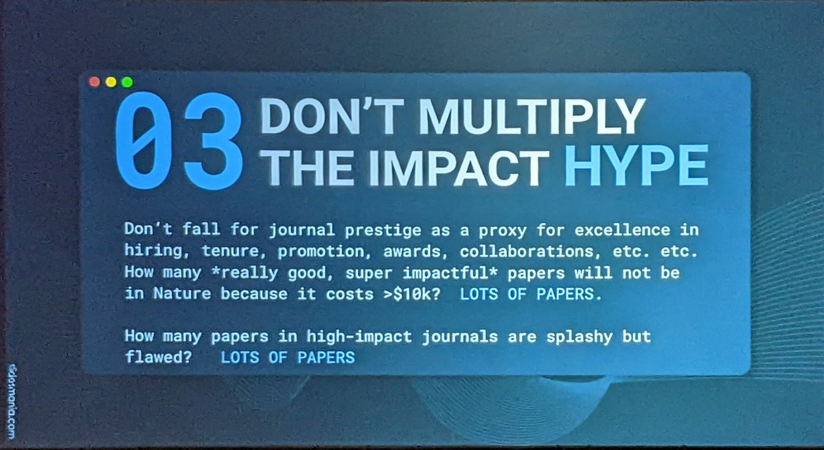 gfun's tweet photo. Important! As a community we have choices in how we spend our funds and volunteer labor when it comes to publishing. Often journal prestige is conflated with excellence, but in reality many people may be priced out of publishing excellent work! Don't fall for the hype! #SCEC2022 https://t.co/728mnD6yaa