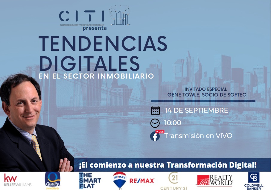 Te invitamos mañana a acompañarnos en nuestro siguiente panel acerca de el Panorama actual de la industria inmobiliaria y sus Tendencias digitales de la mano de Gene Towle, Socio de Softec.  

Haz clic en el enlace📍facebook.com/events/1133460…

¡Los esperamos a todos y a sus colegas!