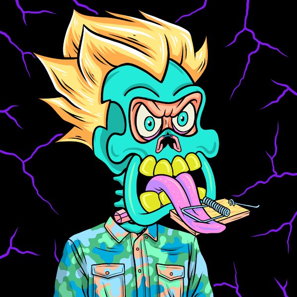 JoeBankss's tweet photo. Okey I gotta show off another!!! This Toxic one was one of my legit favs that I own… but this Pre-Toxic Super Saiyan is just out of this world! 

@Friks84 you Killed it!!! 
@ToxicSkullsClub Project PRET is one of the coolest things in the entire Space right now!

#NFTCommunity https://t.co/PRftPtOlol