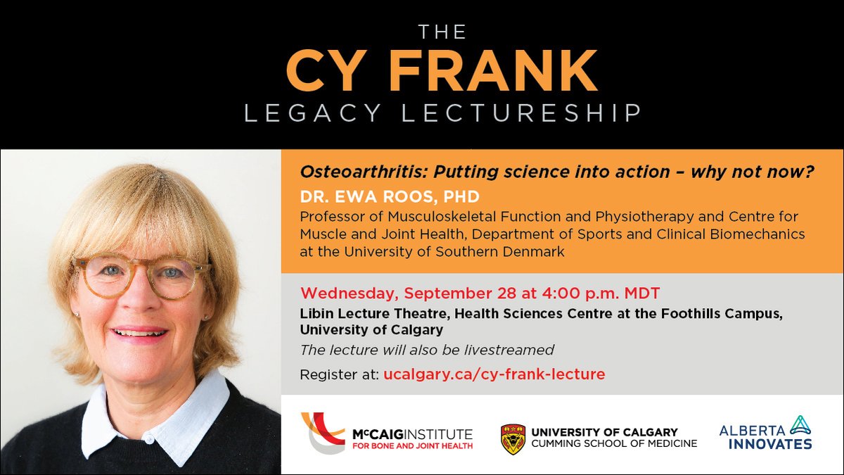 In respect of Canada’s National Day of Mourning, the Cy Frank Lectureship event on Mon, Sep 19th is cancelled. The Cy Frank Legacy Lecture is rescheduled to Wed, Sep 28th. Previous registrants and new attendees, should register for the rescheduled event at ucalgary.ca/cy-frank-lectu…