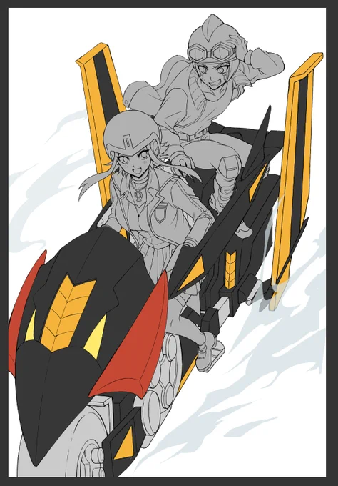 描きかけで放置してた絵の存在を思い出してお顔だけ直した 
