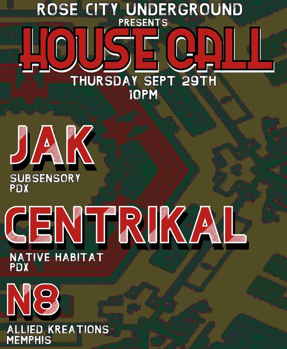 Coming up Thurs 9/29 I'll be celebrating my actual birthday at House Call PDX at No Requests. I'll be joined by the talented Centrikal. Expect some house, plus techno, electro and acieeeeed! Join us.. #pdxtechno #pdxnightlife