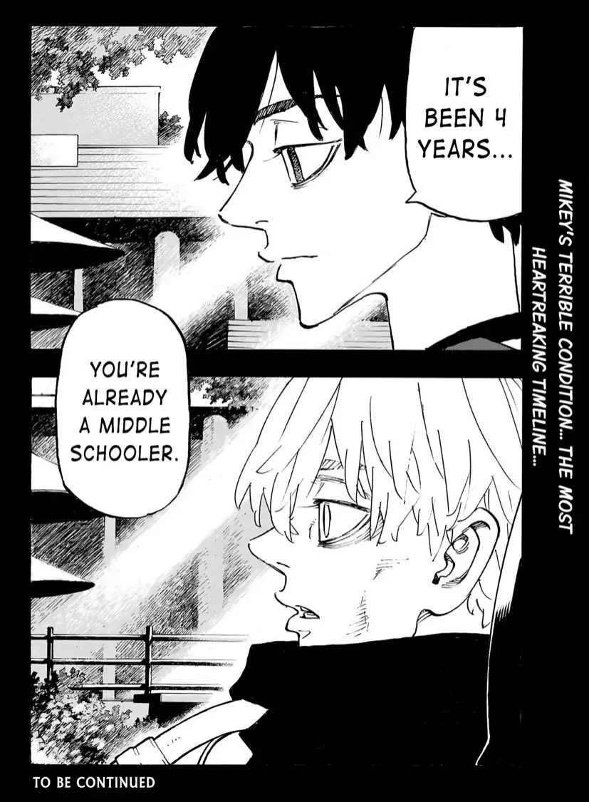 // #TR269 

no way this is the very first timeline before takemitchy’s… way too heartbreaking to see shinichiro’s sad eyes and mikey being physically disabled :(