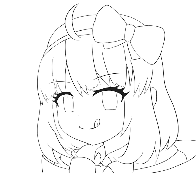 線画終わった!! 