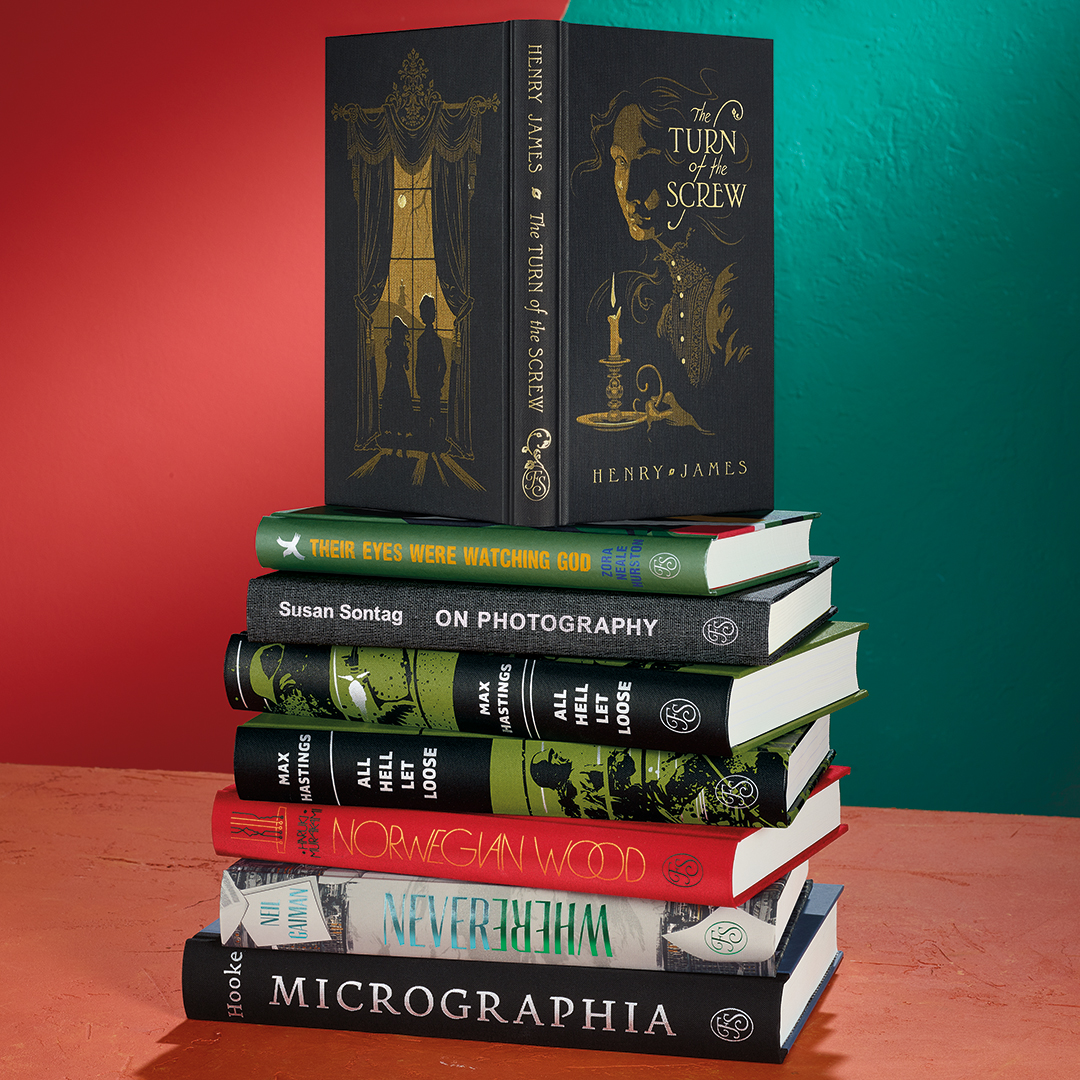 foliosociety's tweet photo. The Autumn Collection is here! It includes Murakami's Norwegian Wood (in series with Kafka on the Shore), Max Hasting's All Hell Let Loose and On Photography by Susan Sontag. Which editions would you like to add to your bookshelves? https://t.co/yjf2lW4fMw https://t.co/Ins5qAVyXh