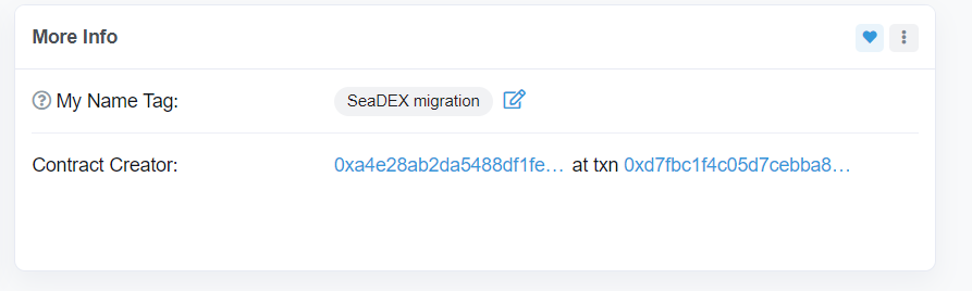aUselessChris's tweet photo. 4/ But let's have a look at the essentials. My claim here is that #SeaDEX is an in-house production of the $GLCH team, so how were these conclusions drawn?
First thing to look at is the $IDDX to $SEAX migration contract.
https://t.co/KSVJRYJHCF https://t.co/jXfzNqTdau