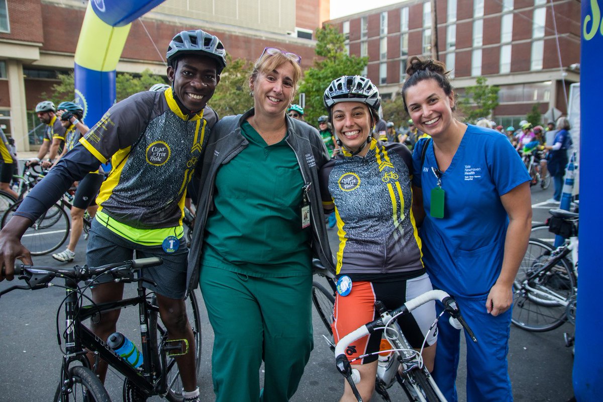 GreenHosp's tweet photo. Thank you to all the riders and donors who came out to support the @CTFRide benefitting research and care at @SmilowCancer Hospital and Yale Cancer Center. #closertofree https://t.co/YhgHnNhCFf