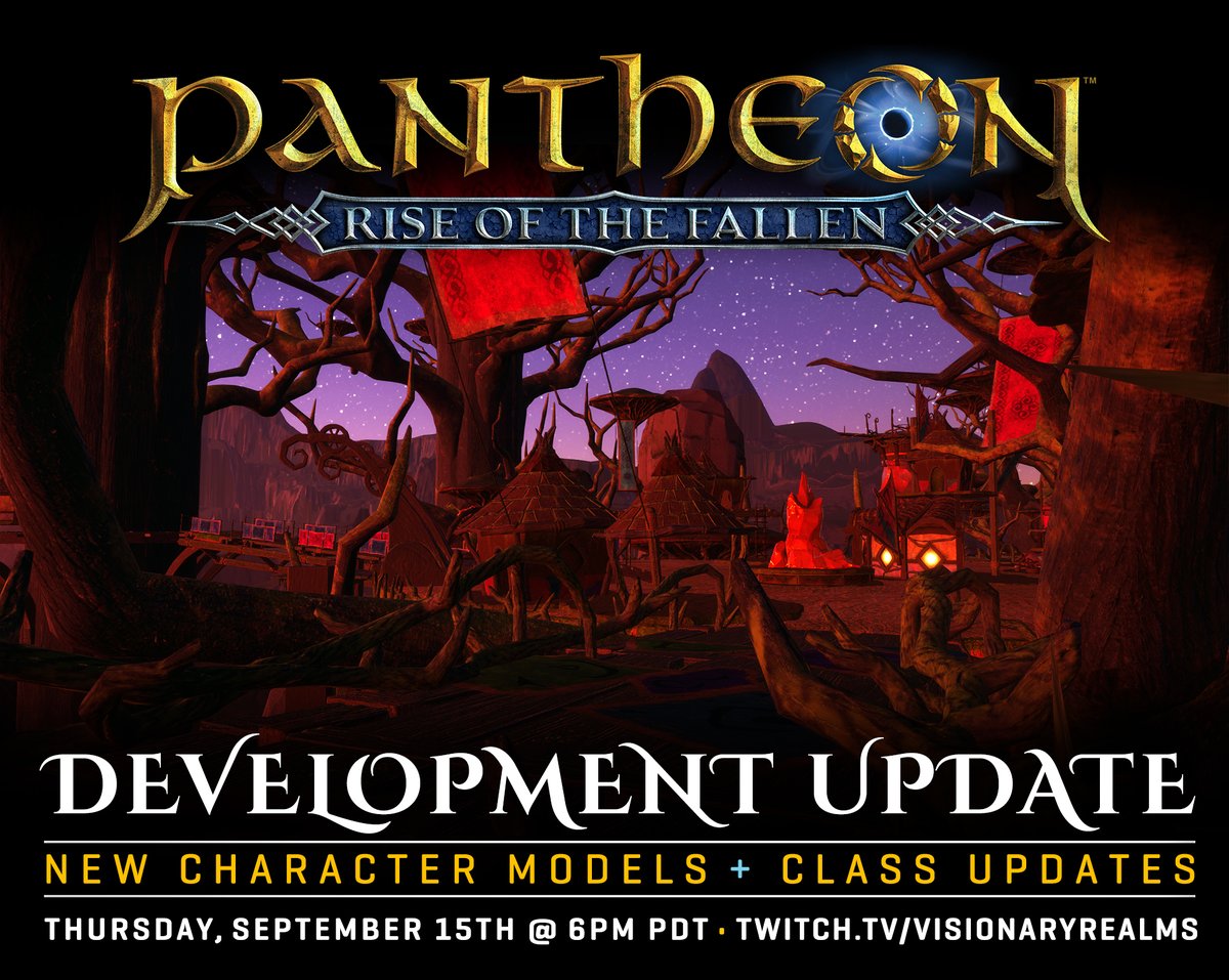 PantheonMMO's tweet photo. Join us this Thursday, September 15th, on https://t.co/238UC0px6m as this month's Development Update covers our new character model work as well as more class updates to expect in our next Pre-Alpha session. #indiegames #MMORPG https://t.co/ZVpCpDr6oW