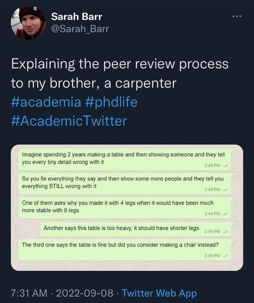 nanoprofe's tweet photo. Peer review... https://t.co/YZEQGZXX5e