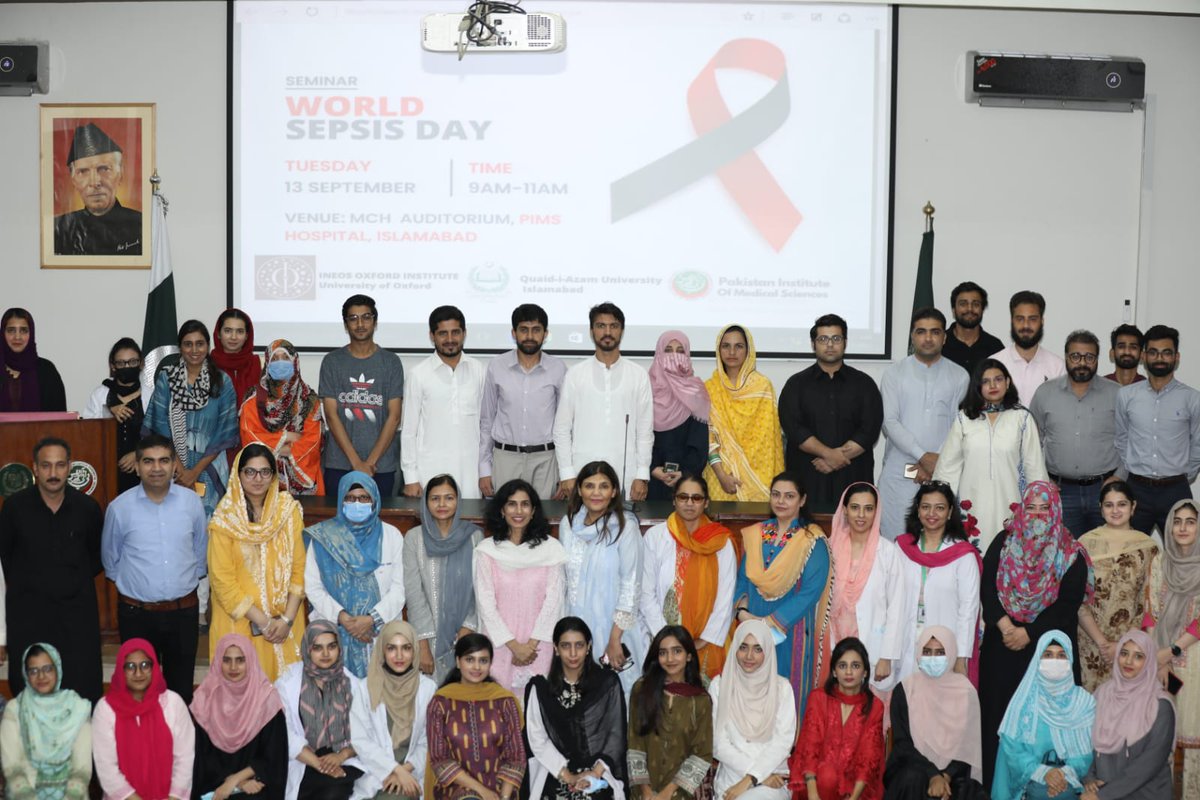 RabaabZ's tweet photo. For #WorldSepsisDay an awareness session and quiz competition held at @IslamabadPims followed by poster competition @QAU_Official with support of @IneosOxford #StopSepsis #SaveLives 
@RidaToufiq @ismailshah527 https://t.co/RU77xIwaw6