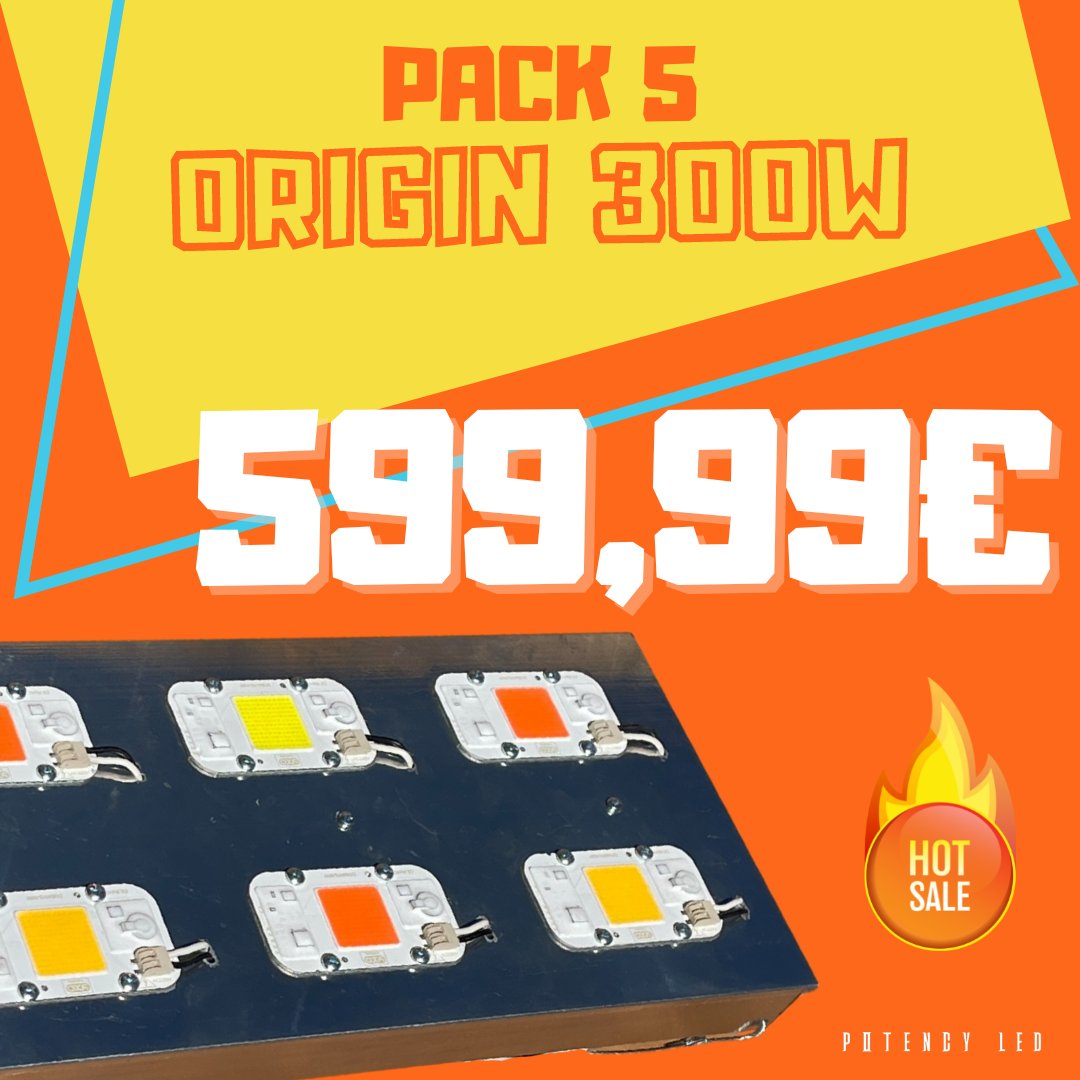 Para alegraros el comienzo de semana os traemos un PACK de 5 ORIGIN 300W 🔥

#ORIGIN #ORIGIN300W #cultivointerior #cultivo #indoor