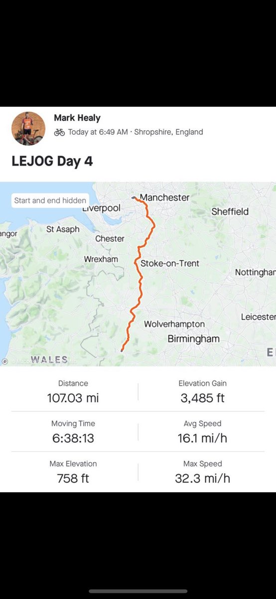 Working his way up north!! justgiving.com/fundraising/Ma…