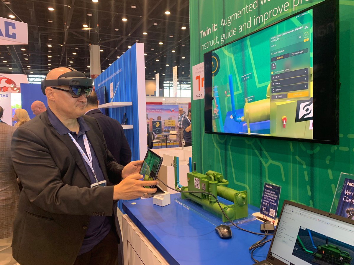 FabsTV's tweet photo. #HMUSA22 #IMTS22 #Nokia #Taqtile #Chicago #MXIE Very good start in Chicago for Nokia MXIE mixed reality by Taqtile! https://t.co/jfYPmTq6uu
