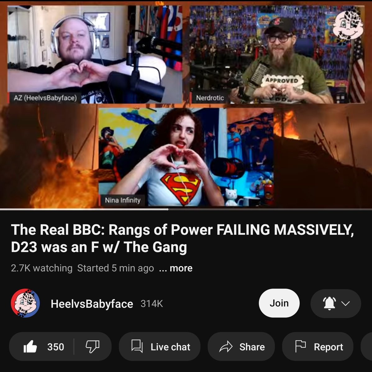GNinjuh's tweet photo. 🇺🇸🇲🇽 #TheRealBBC 🇬🇧🇨🇦🇻🇳 🔴LIVE 
#RangsOfPower #FAILING #MASSIVELY | #D23 Was An F W/#TheGang 

OUR GUIDES THROUGH THIS REALM:
@Nerdrotics 
AZ'S @HAWTToys MANAGER 
@MauLer93 
@Nina7Infinity ♾
🍾 @xraygirl_ 🍧

#DC
#Marvel
#RealBBC
#MSheU
#TheRealBBSHE
🔥https://t.co/Ud5Q2cwiFQ🔥 https://t.co/SivjBCTMXK