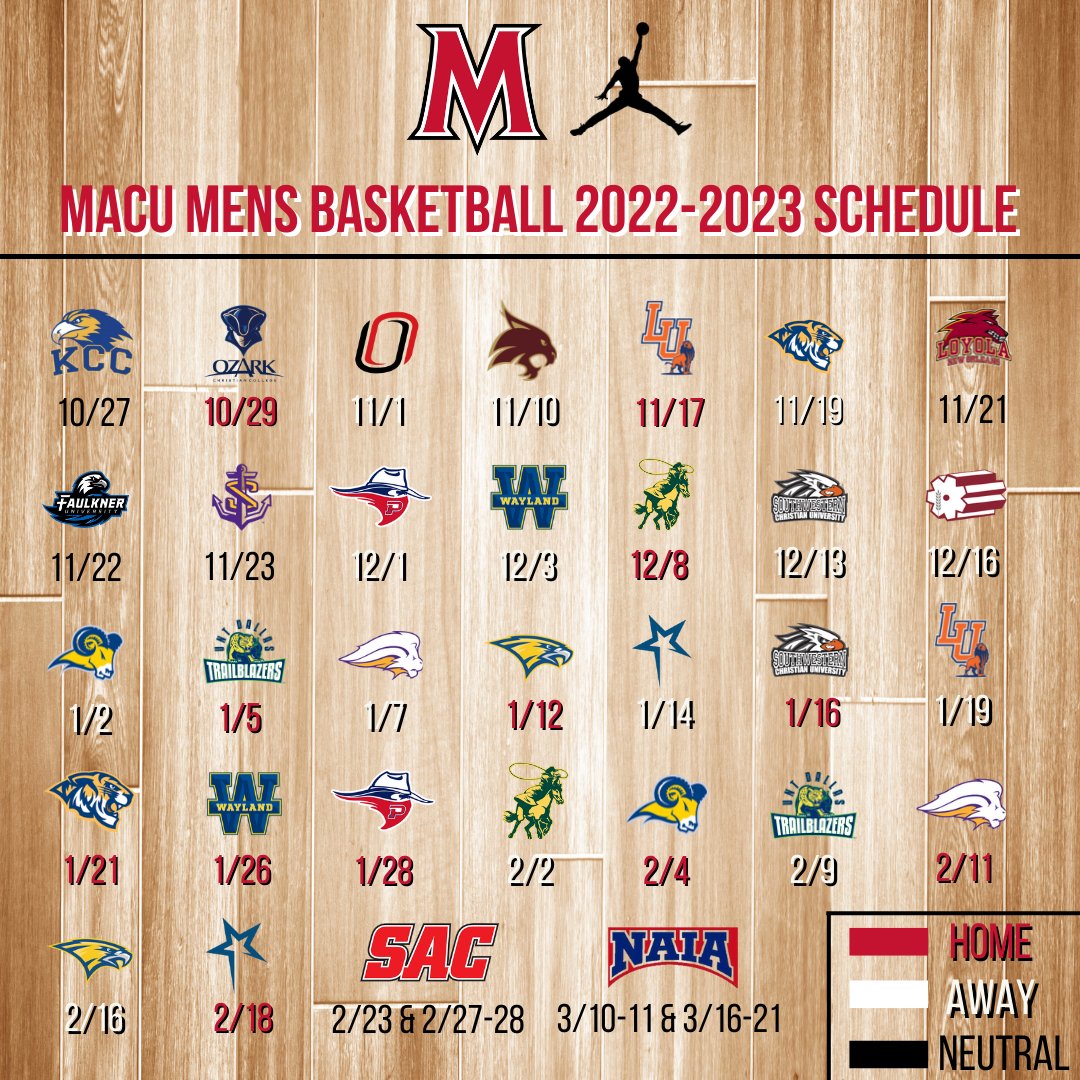 MBB: We're just 44 days away from tip-off! Check out @MACUMBB's big time schedule for the upcoming 2022-23 season! 🗓️: bit.ly/3xnFlMR #MACUProud