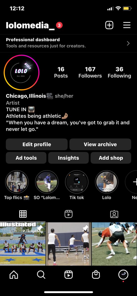 Follow the Ig 🫶🏽 #sports #mediapage #college #d3 #athlete