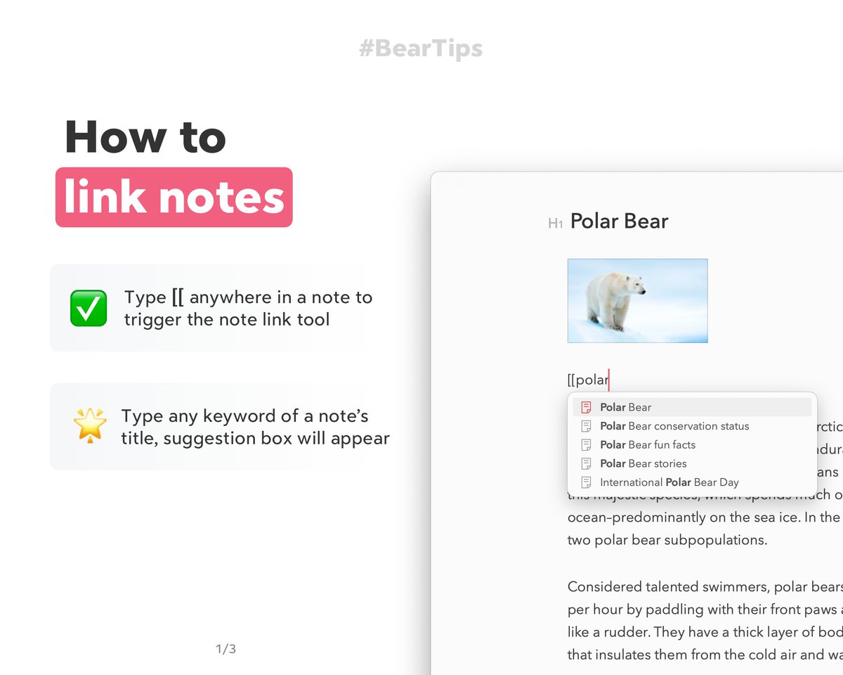 Bear - Markdown Notes tweet media