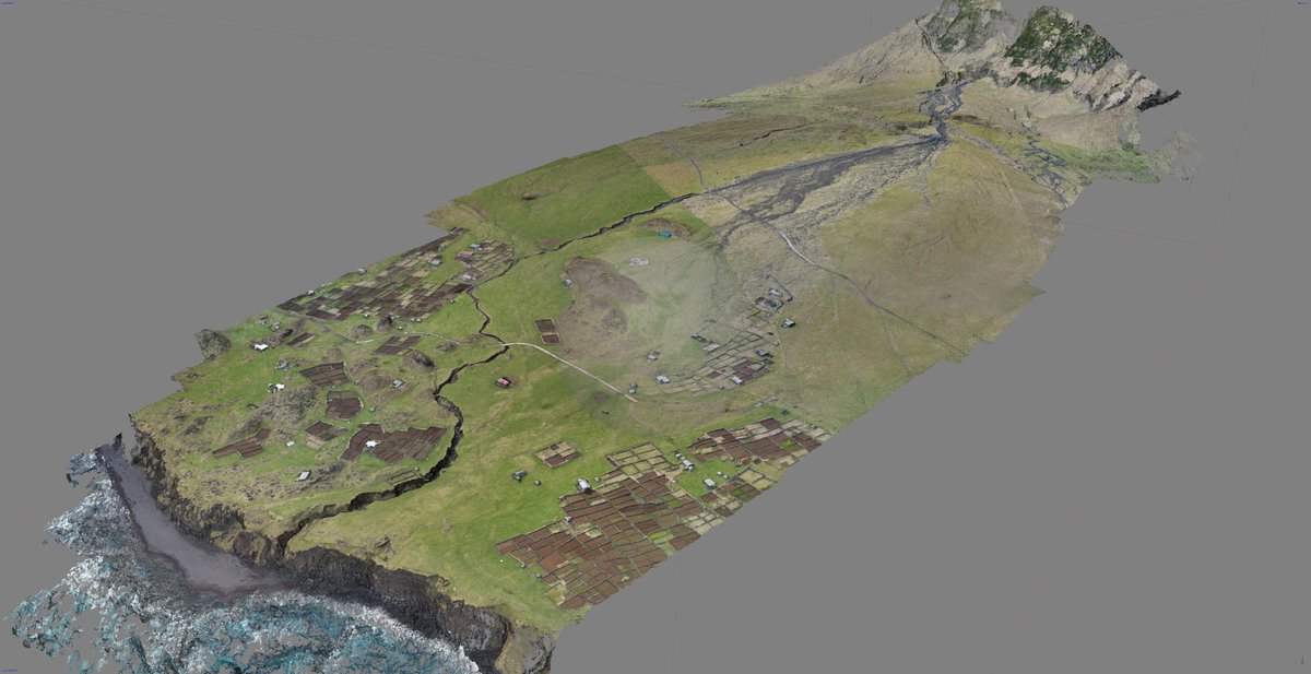 volcanna's tweet photo. Day 19 #TristanMapping landslides. It could well be our last day today as the @SAAgulhas might be leaving Tristan da Cunha earlier. @Nautical_Neil has commenced data processing with some super results already! This is the debris flow at Wash Gulch that impacted the Potato Patches https://t.co/PzpHhcfHSZ