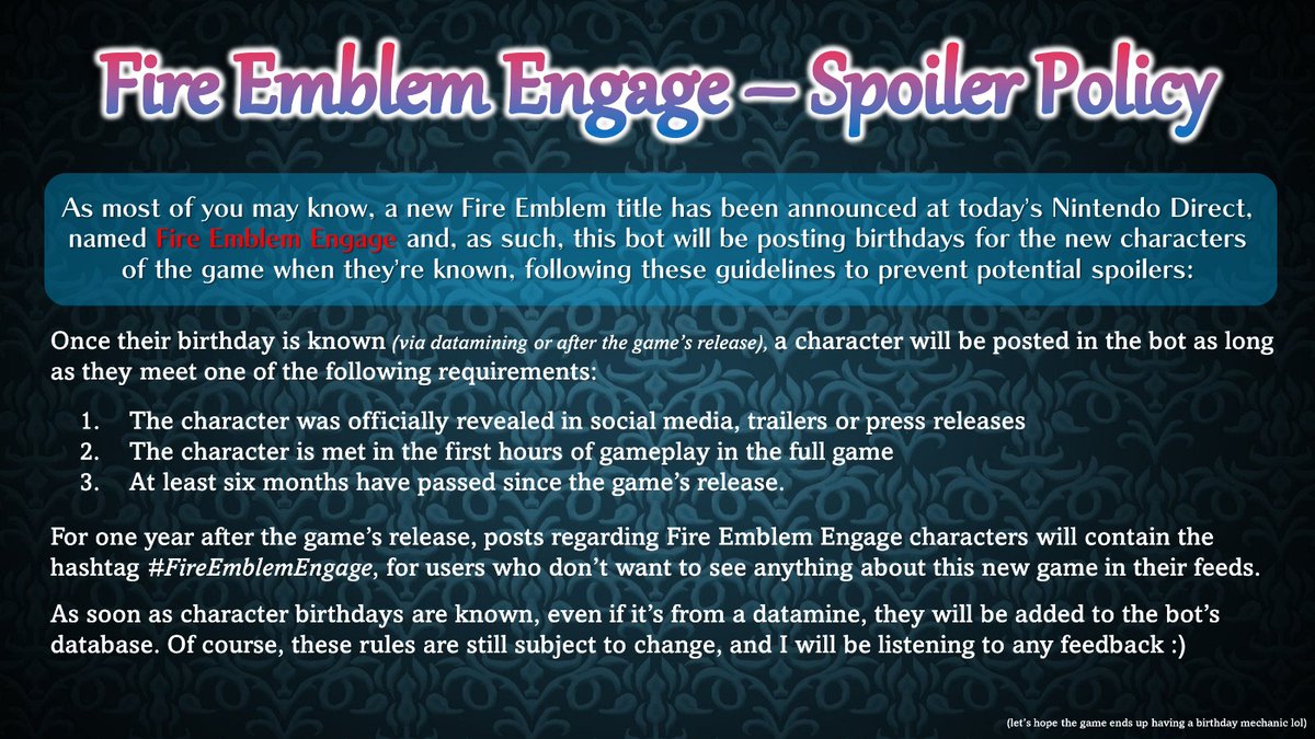 Fire Emblem Birthday Bot tweet media