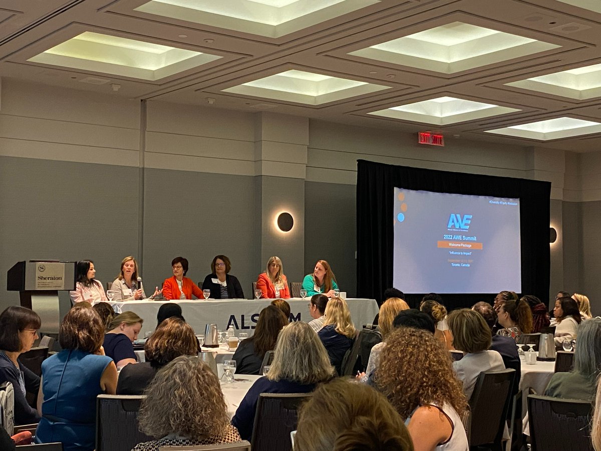 AlstomCanada's tweet photo. Attended a panel of influential women at Alstom. My favourite message was from AWE founder, Sabra Huffman: "Be bold and know your strengths." I'm looking forward to learning my top strengths when we host a Strengths Based Leadership workshop in Kingston soon! - CJ #AWESummit #AWE https://t.co/Lb3qA0ZgHw