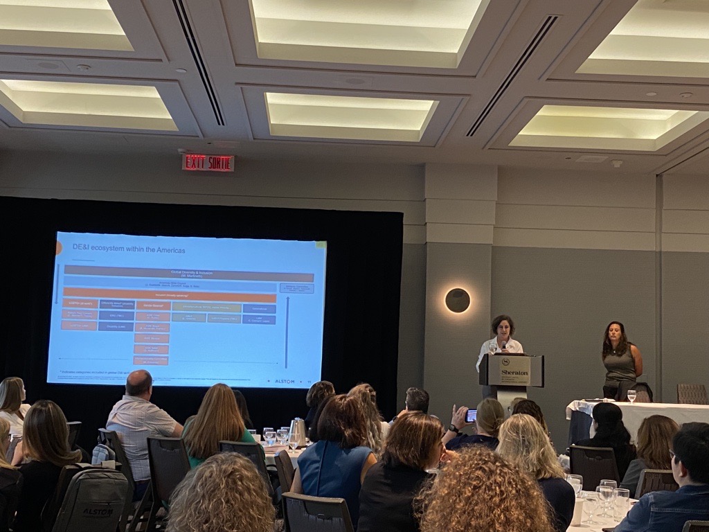 AlstomCanada's tweet photo. Before lunch, our Americas #DEI champions gave us an update on the DEI regional activities. I learned how much of an influence North America AWE has been on our business and our leaders. The future looks bright for DEI at Alstom! - CJ
#AWESummit #TeamAlstom #AWE https://t.co/ZFqmqfUzn9