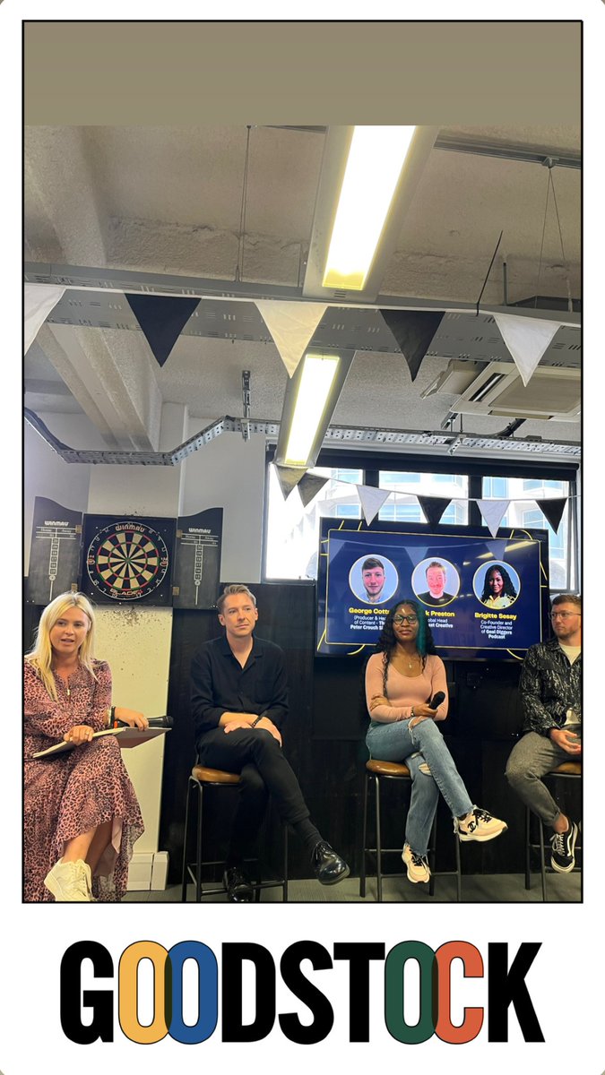 Day one of Goodstock, our festival of media creativity &amp; invention ✨

<a href="/Acast/">Acast</a> taught us about podcasts, <a href="/FluxOutdoor/">Flux Outdoor</a> demonstrated an industry-first launch, <a href="/amillionads/">AMA</a> blindfolded us to feel the power of audio, and <a href="/Channel4/">Channel 4</a> highlighted disability representation in advertising.