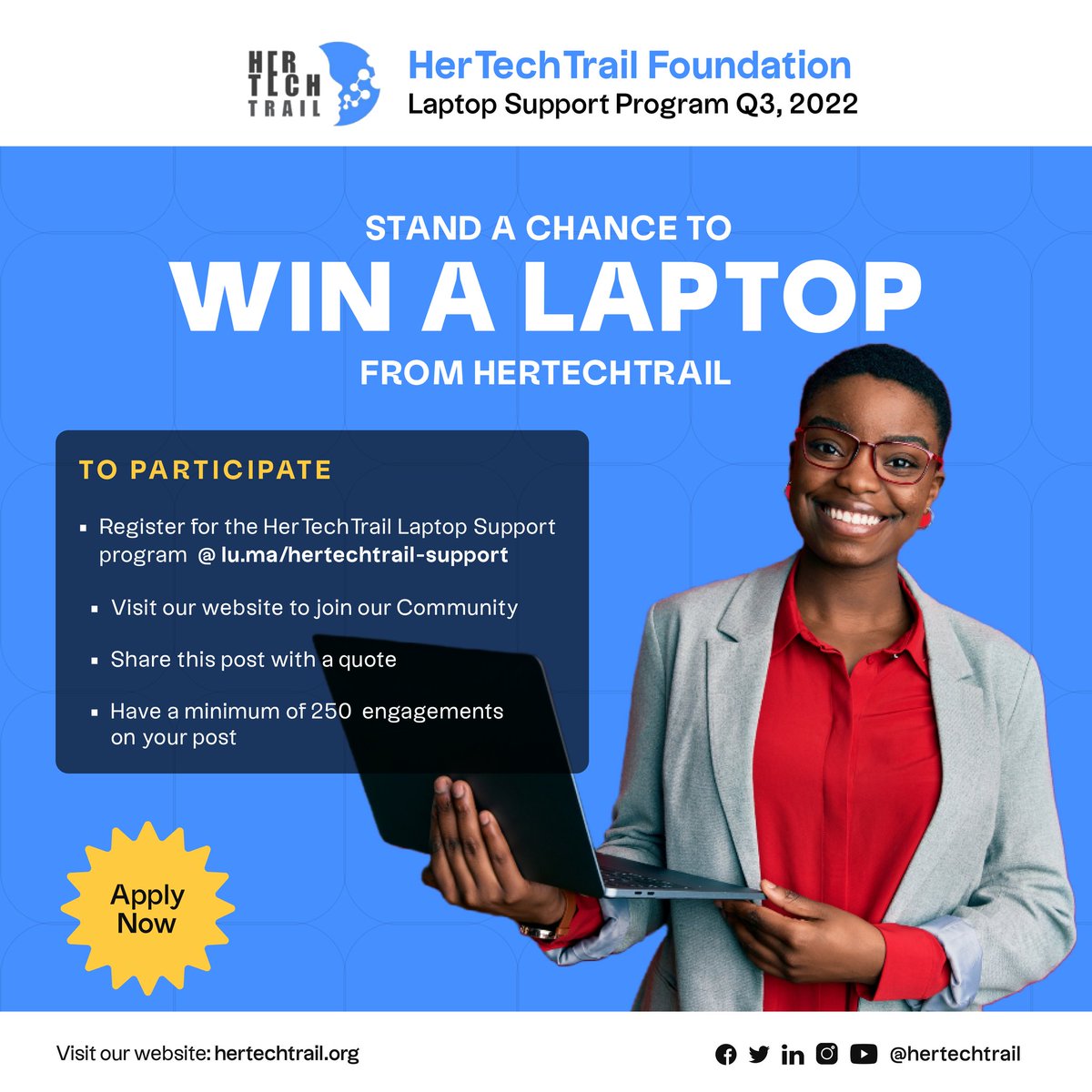 somma_ndumdi's tweet photo. Heyy,twitter fam
I applied for the laptop support program @hertechtrail and I would be needing your support by engaging this post๐๐
Winning would help me build more and facilitate my journey into the tech space.
Thank you so much as you engage
#HTTLS
#womenintech https://t.co/ZeTpjYTGyB